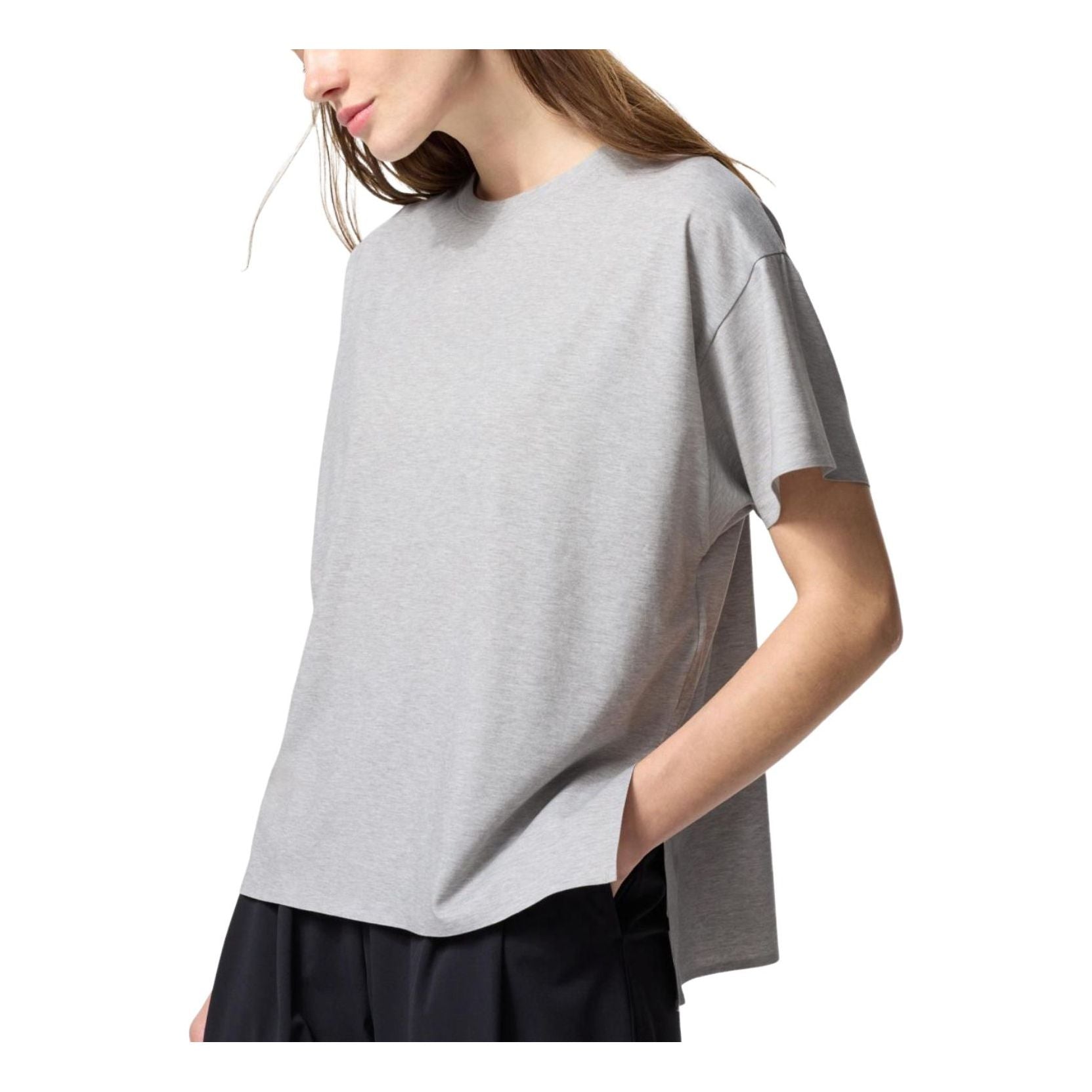 (WMNS) UNIQLO AIRism Бесшовная футболка с круглым вырезом и коротким рукавом, серая
(WMNS) UNIQLO AIRism Бесшовная футболка с круглым вырезом и коротким рукавом, серая