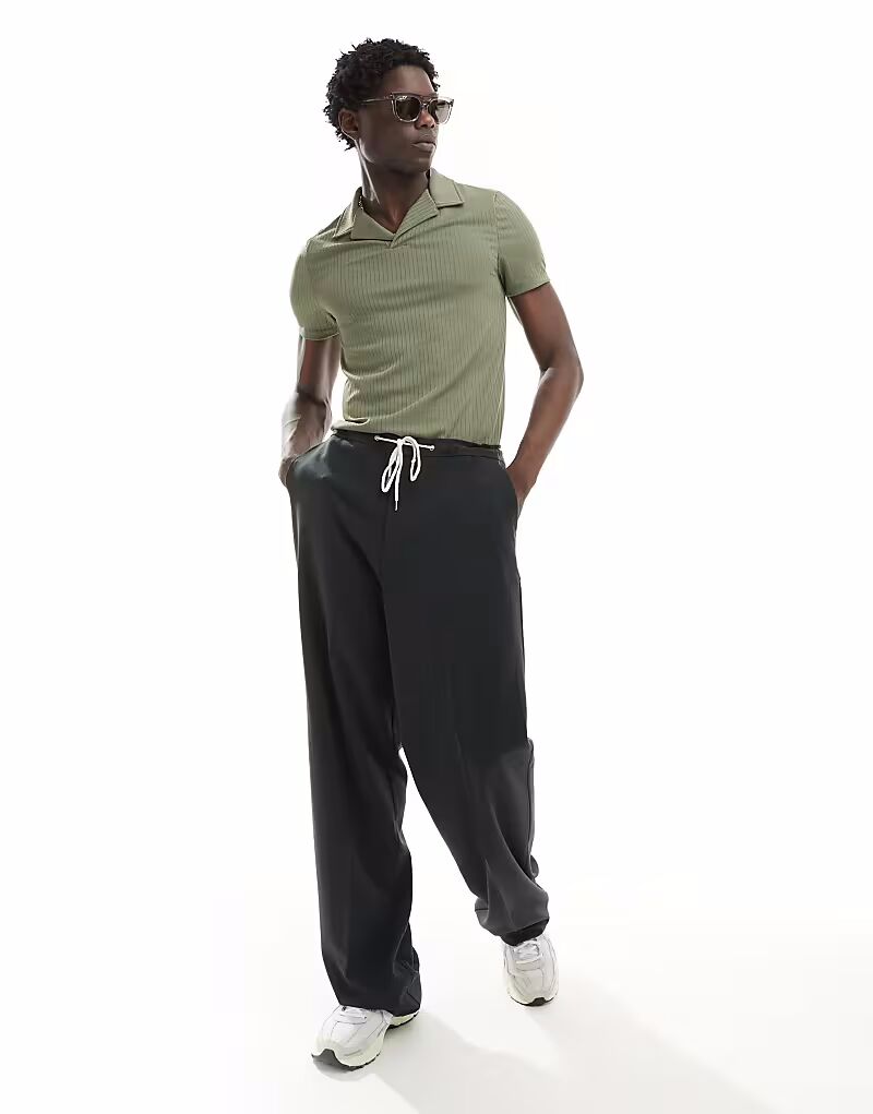 Поло цвета хаки с фактурным рубчиком Asos Design
Поло цвета хаки с фактурным рубчиком Asos Design