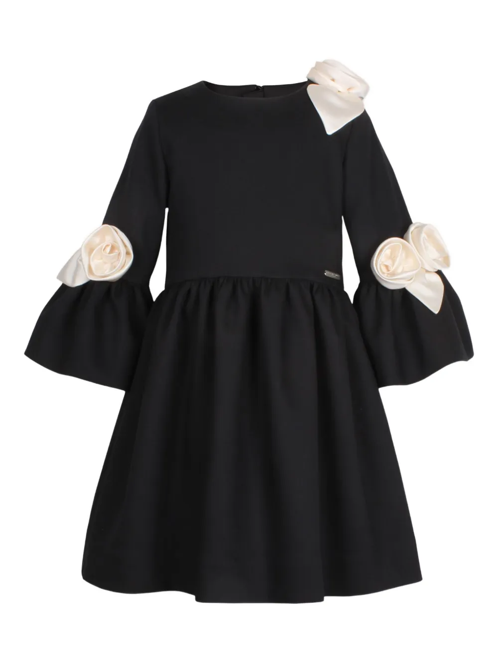 Расклешенное платье с розами JESSIE AND JAMES KIDS, черный