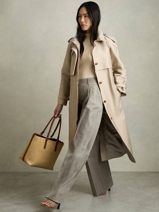 Широкие брюки в тонкую полоску от таллулы Reiss, серый
Широкие брюки в тонкую полоску от таллулы Reiss, серый