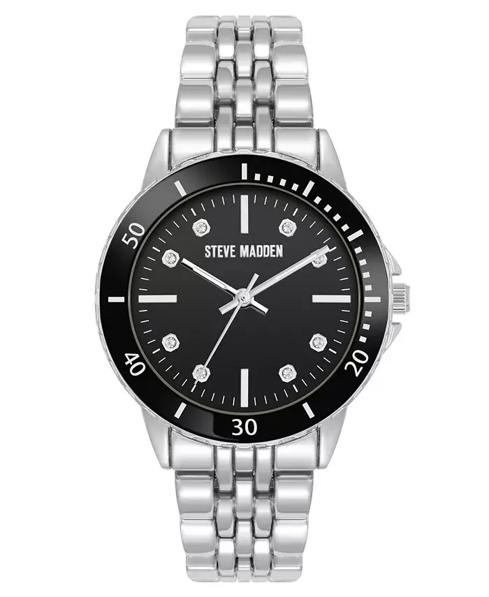 Женские часы Essential с браслетом из черного и серебристого металлического сплава, 33.5 мм Steve Madden
Женские часы Essential с браслетом из черного и серебристого металлического сплава, 33.5 мм Steve Madden