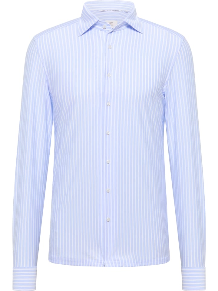 Рубашка облегающего кроя небесно-голубого цвета Eterna
Рубашка облегающего кроя небесно-голубого цвета Eterna