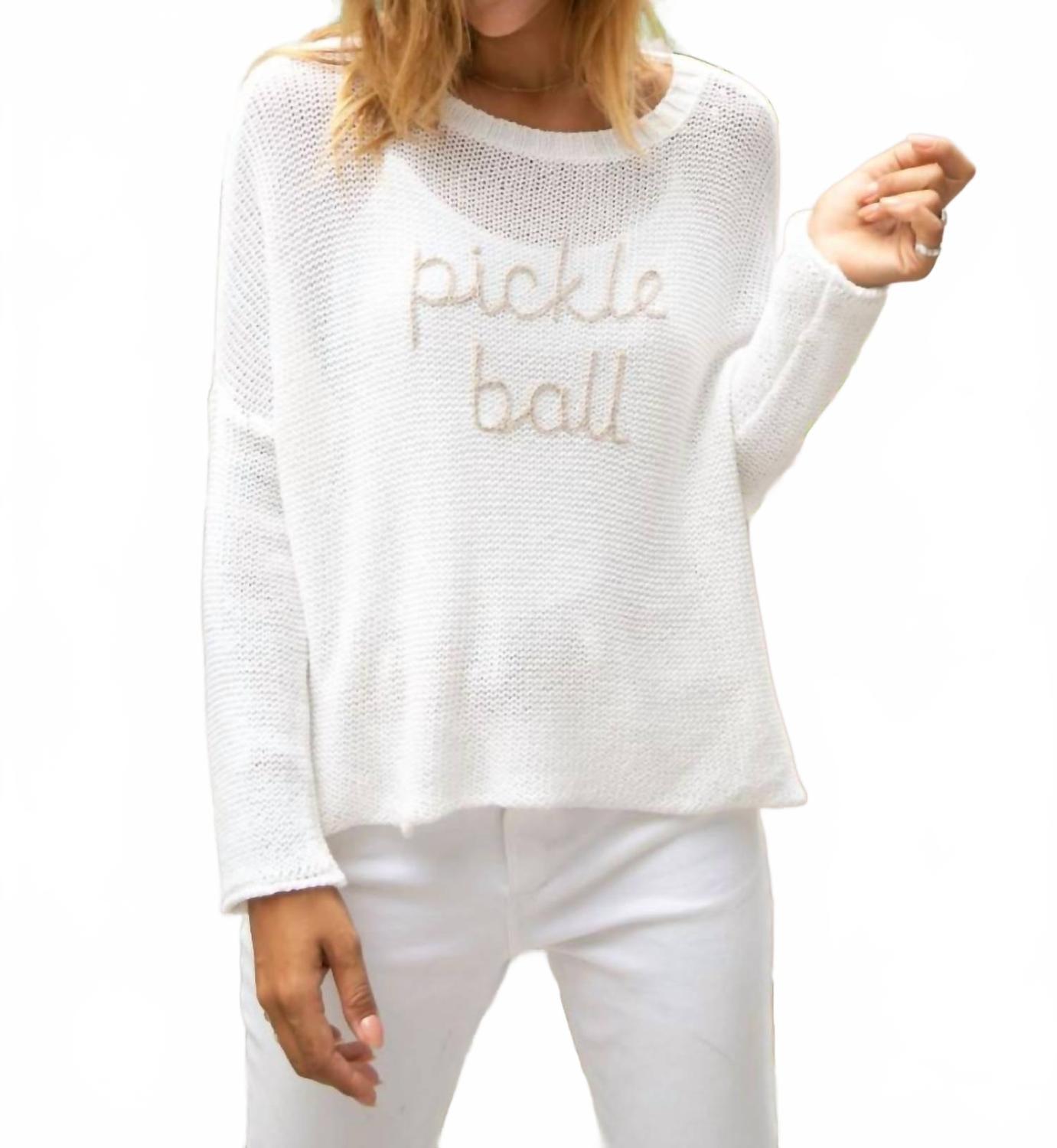 Свитер для пиклбола от Crew в белом цвете Wooden Ships
Свитер для пиклбола от Crew в белом цвете Wooden Ships