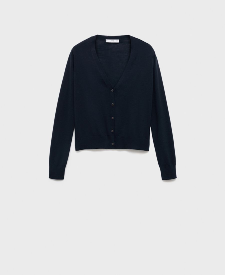 Женский шерстяной кардиган с V-образным вырезом MANGO, Navy
Женский шерстяной кардиган с V-образным вырезом MANGO, Navy