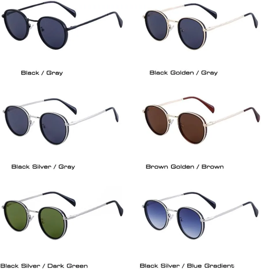 Ретро овальные женские солнцезащитные очки класса люкс, модные мужские солнцезащитные очки в металлической оправе в стиле панк HVTVTLA, Black Silver Gray
Ретро овальные женские солнцезащитные очки класса люкс, модные мужские солнцезащитные очки в металлической оправе в стиле панк HVTVTLA, Black Silver Gray