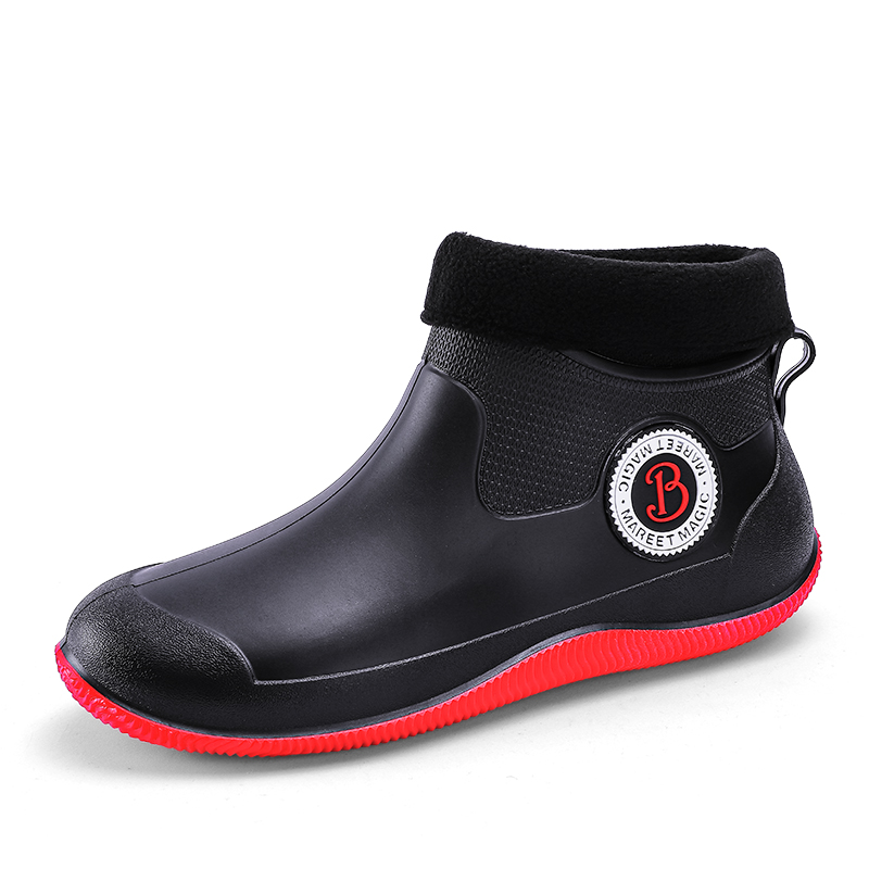 LONGYING Водонепроницаемые и износостойкие дождевые сапоги мужские - черные красные, цвет Black Red
LONGYING Водонепроницаемые и износостойкие дождевые сапоги мужские - черные красные, цвет Black Red