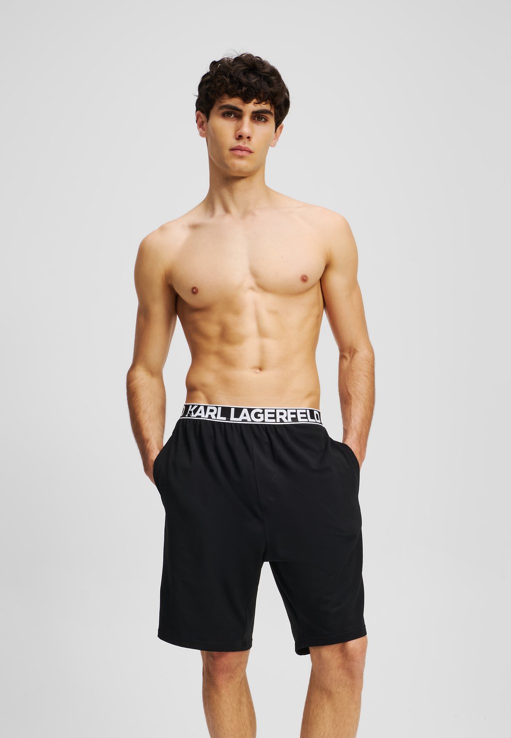 Пижамные штаны LOGO KARL LAGERFELD, черный 
Пижамные штаны LOGO KARL LAGERFELD, черный