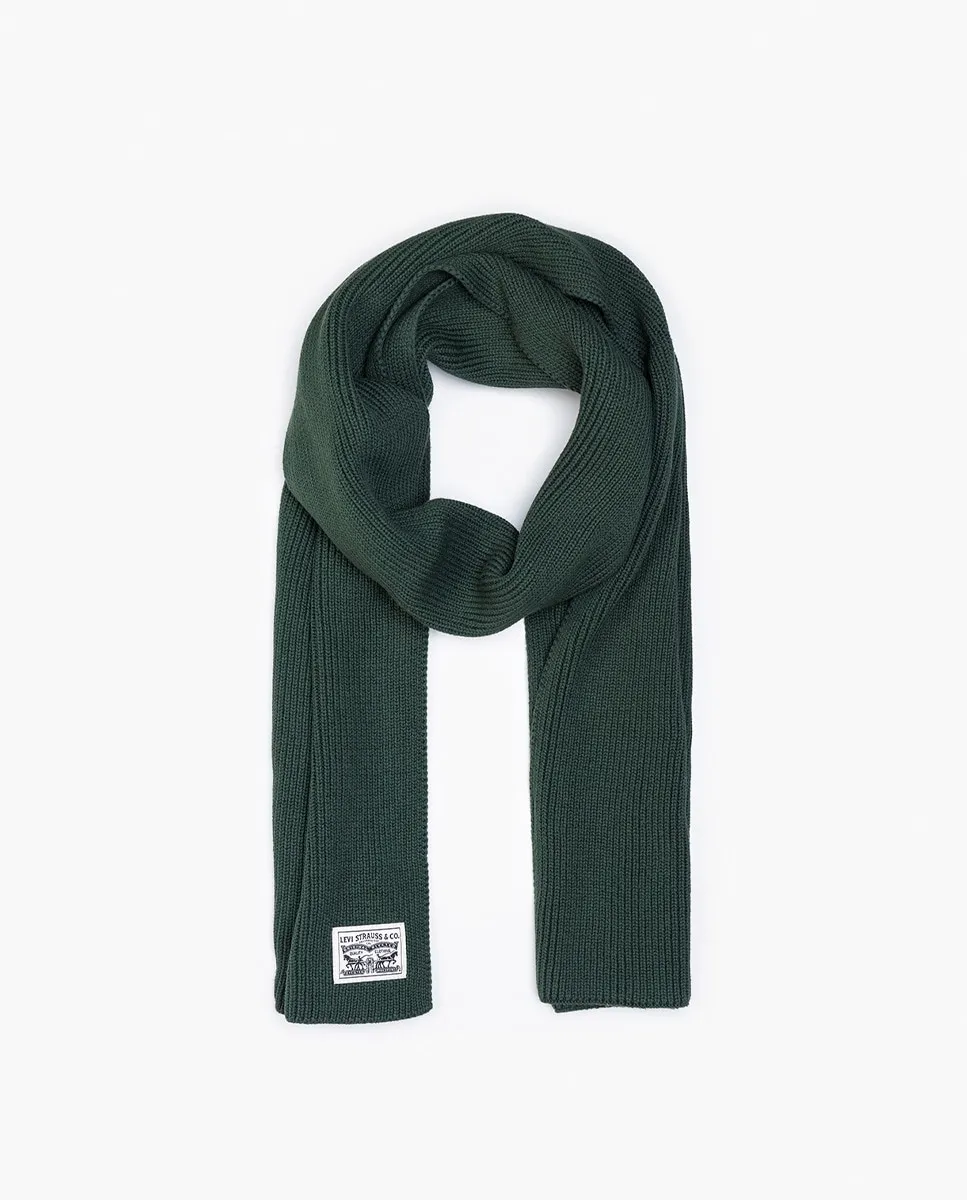 Мужской вязаный шарф с логотипом Levi's, зеленый
Мужской вязаный шарф с логотипом Levi's, зеленый