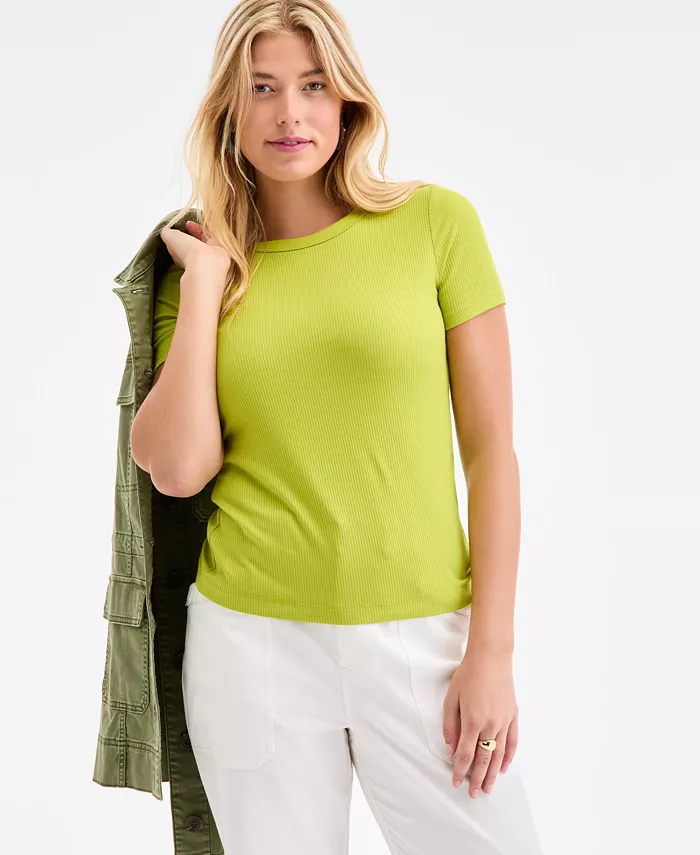 Женская футболка с рубчиками On 34th, зеленый
Женская футболка с рубчиками On 34th, зеленый