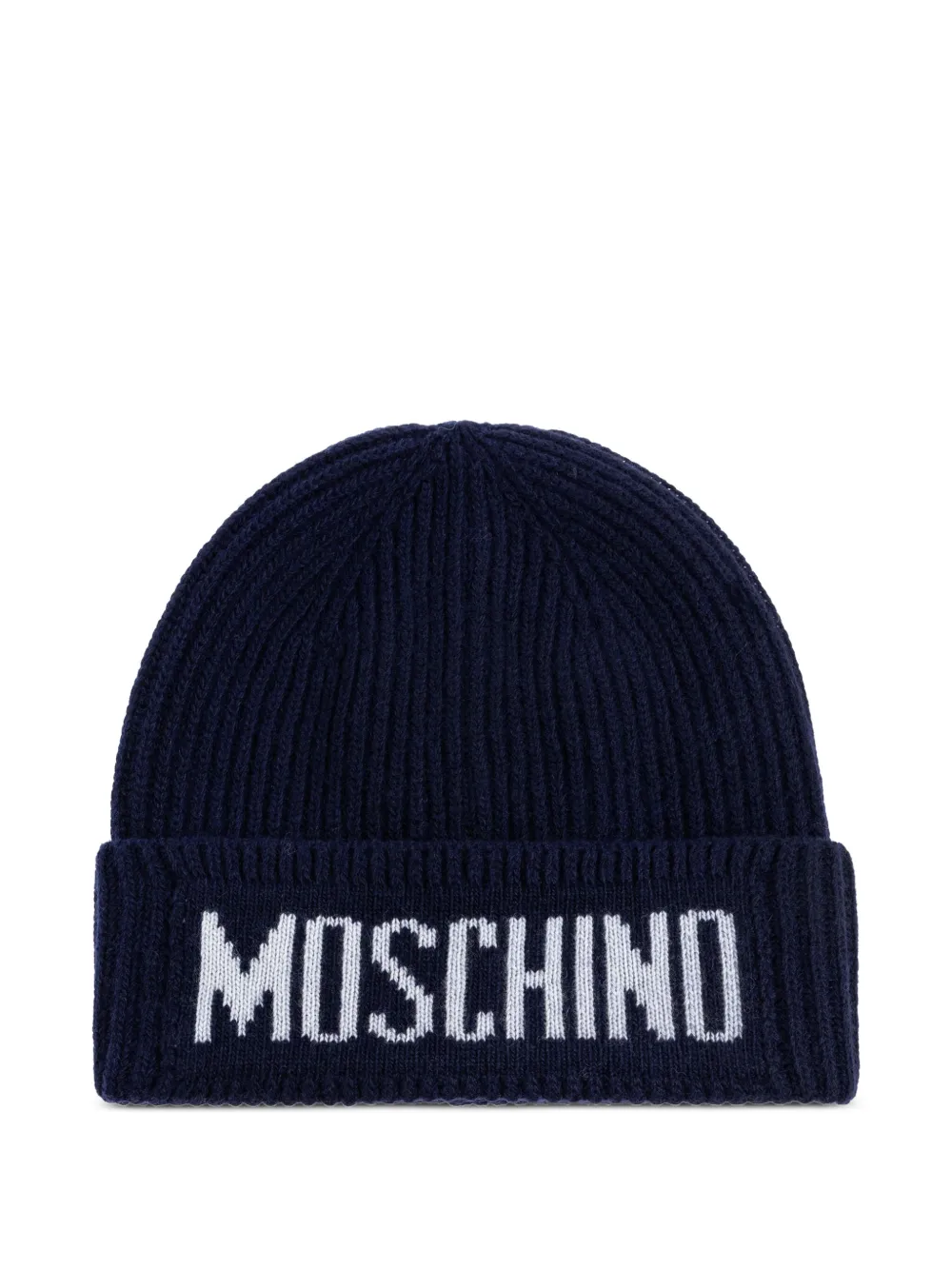 Шапка бини в рубчик с логотипом Moschino, синий
Шапка бини в рубчик с логотипом Moschino, синий