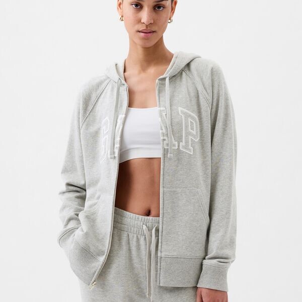 Толстовка с капюшоном из французского трикотажа на молнии с нашивкой-логотипом Gap, серый
Толстовка с капюшоном из французского трикотажа на молнии с нашивкой-логотипом Gap, серый