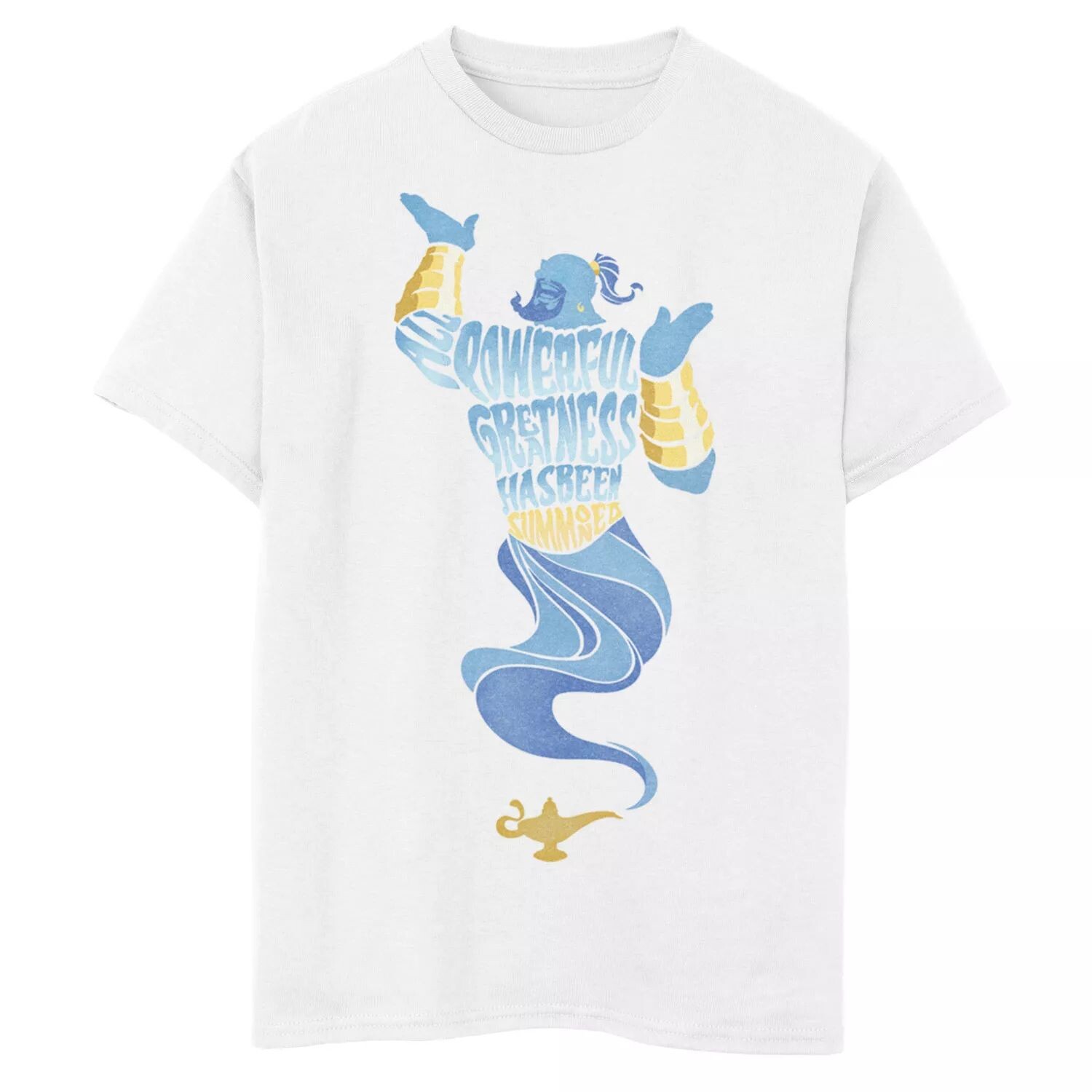 Футболка с изображением «Мощного джинна» Disney's Aladdin для мальчиков 8–20 лет Disney, белый
Футболка с изображением «Мощного джинна» Disney's Aladdin для мальчиков 8–20 лет Disney, белый