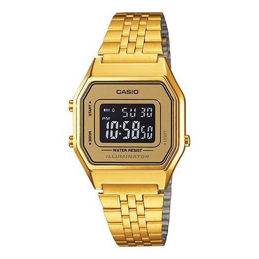 Часы CASIO Classical Vintage Square Waterproof Unisex Mens Gold Digital, желтый 
Часы CASIO Classical Vintage Square Waterproof Unisex Mens Gold Digital, желтый