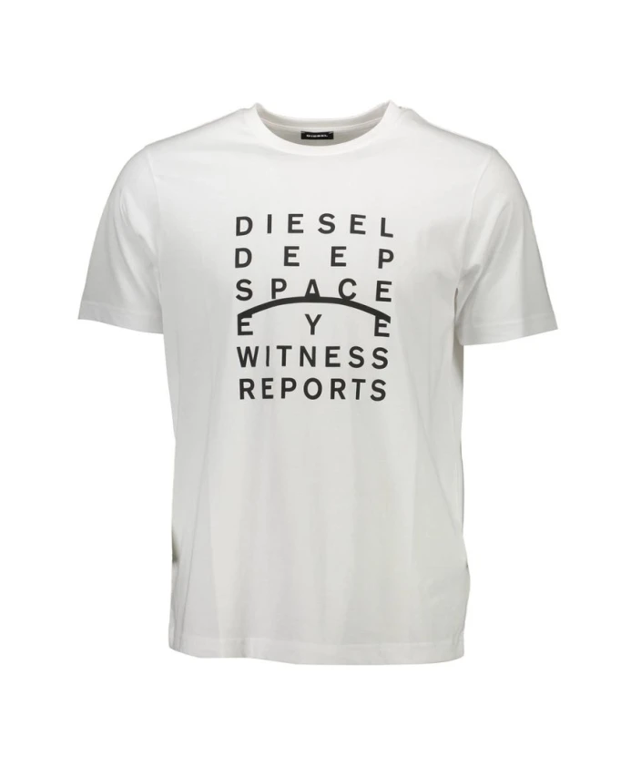 Яркая белая хлопковая мужская футболка Diesel, белый
Яркая белая хлопковая мужская футболка Diesel, белый
