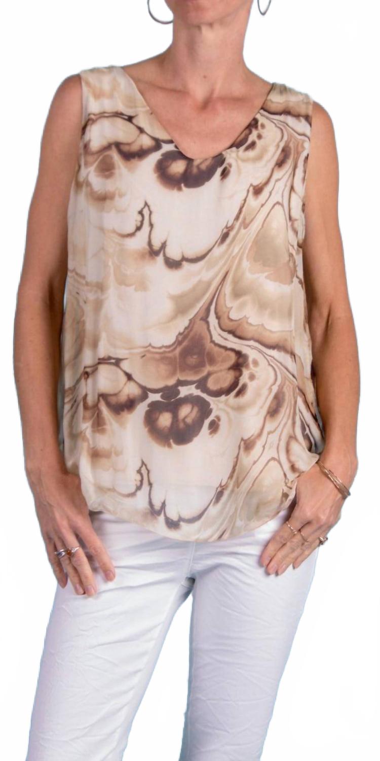 Фернанда Свирл шелковый топ в бежевом GIGI MODA
Фернанда Свирл шелковый топ в бежевом GIGI MODA