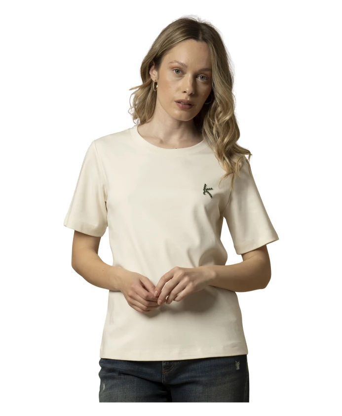 Стильная однотонная футболка с рисунком. Kocca, бежевый
Стильная однотонная футболка с рисунком. Kocca, бежевый