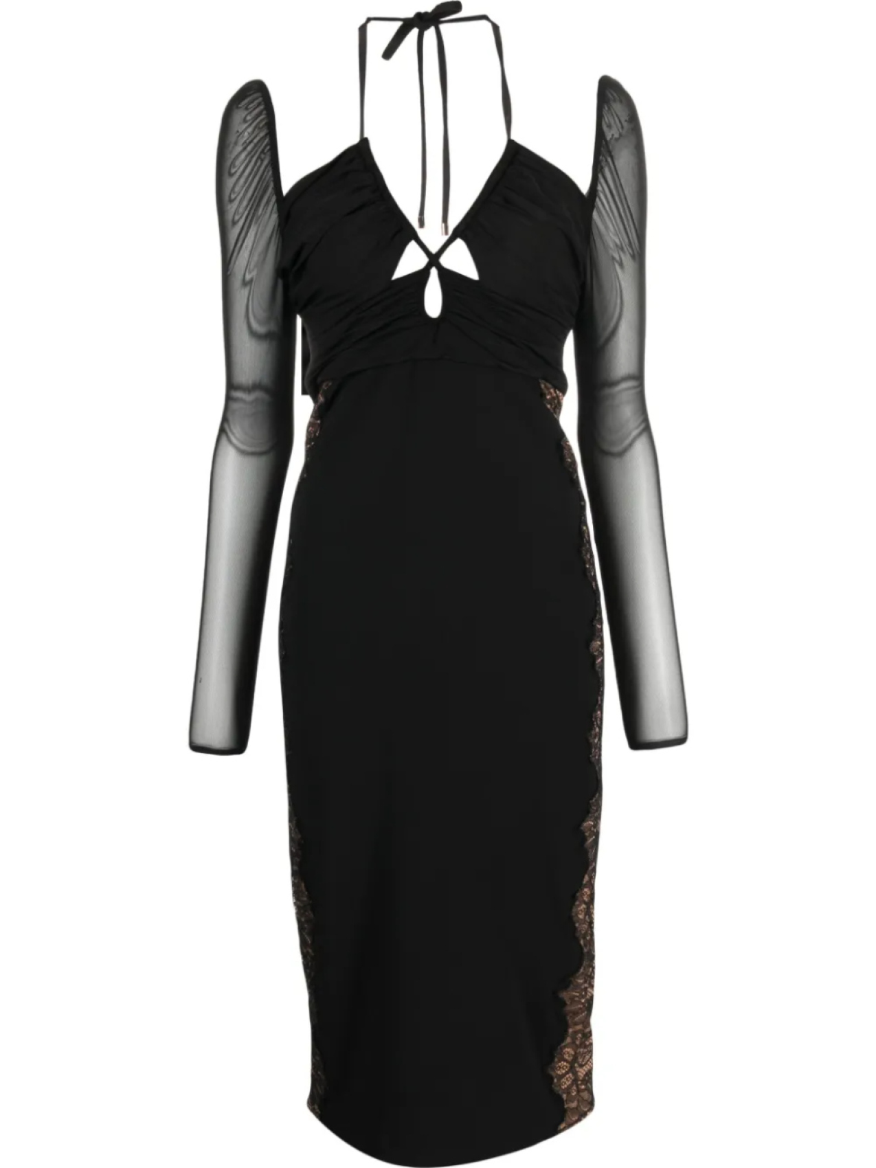 Self-Portrait платье из джерси с вырезами, черный
Self-Portrait платье из джерси с вырезами, черный