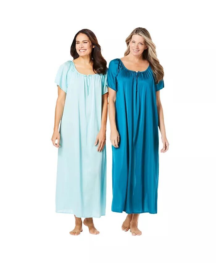 Комплект из 2 длинных шелковистых платьев только для больших размеров Only Neccessities, зеленый
Комплект из 2 длинных шелковистых платьев только для больших размеров Only Neccessities, зеленый