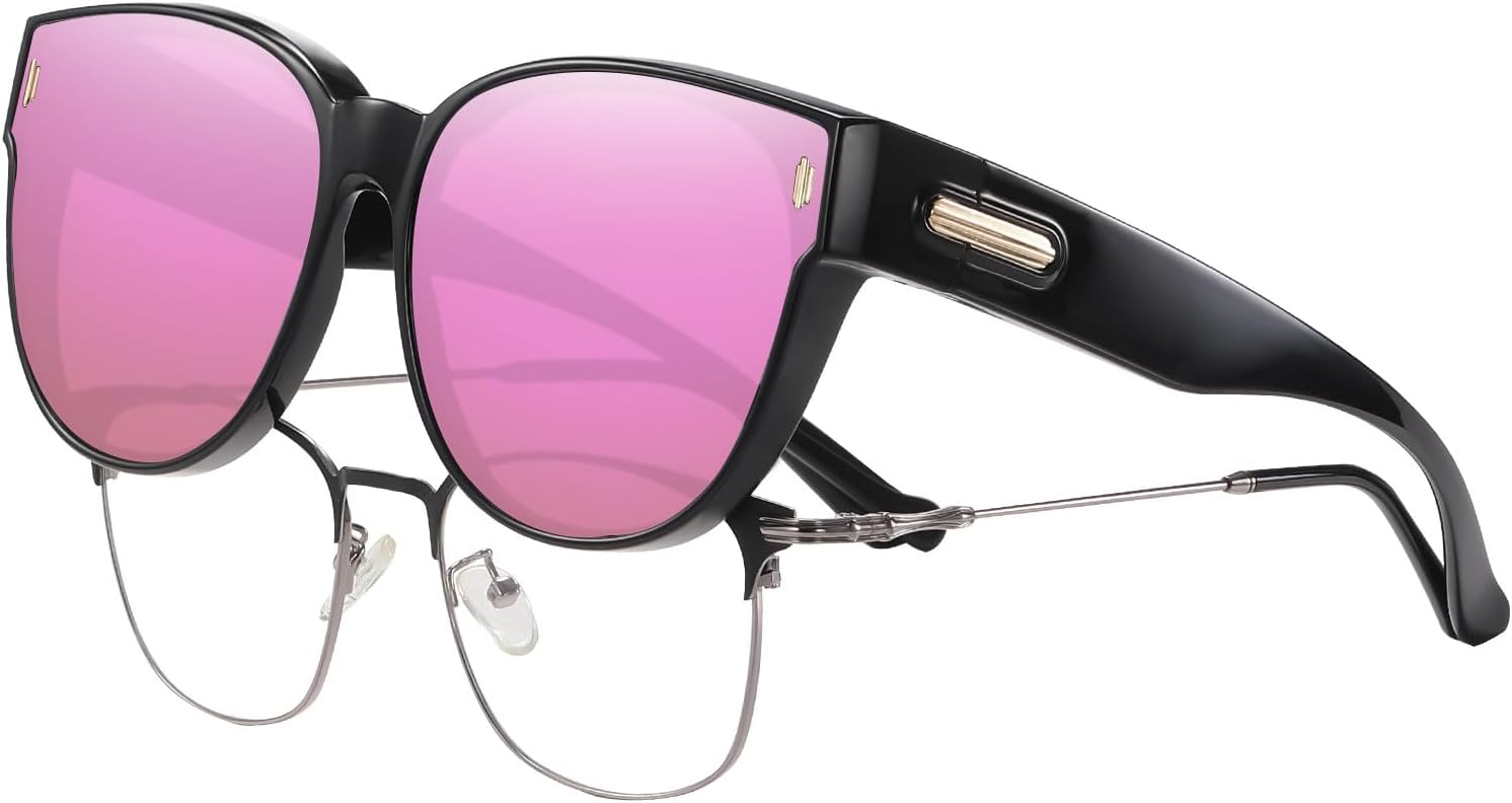 Солнцезащитные очки HAOLOTA Fit Over Glasses для женщин, большие поляризованные очки для вождения, модные очки «кошачий глаз» с защитой от УФ-излучения UV400, A05 Black Frame Pink Lens
Солнцезащитные очки HAOLOTA Fit Over Glasses для женщин, большие поляризованные очки для вождения, модные очки «кошачий глаз» с защитой от УФ-излучения UV400, A05 Black Frame Pink Lens