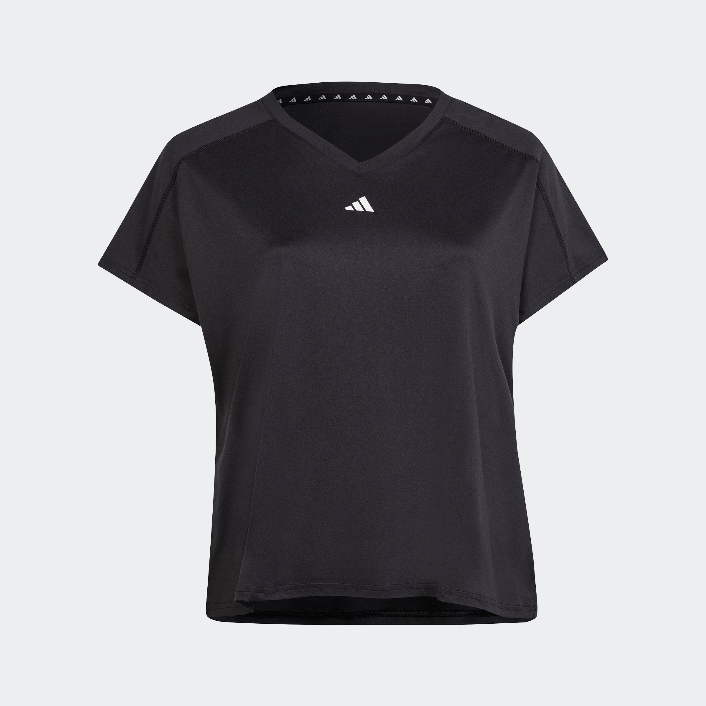 Женская футболка adidas AEROREADY Train Essentials с минималистичным брендингом и V-образным вырезом (размер Plus), черный
Женская футболка adidas AEROREADY Train Essentials с минималистичным брендингом и V-образным вырезом (размер Plus), черный