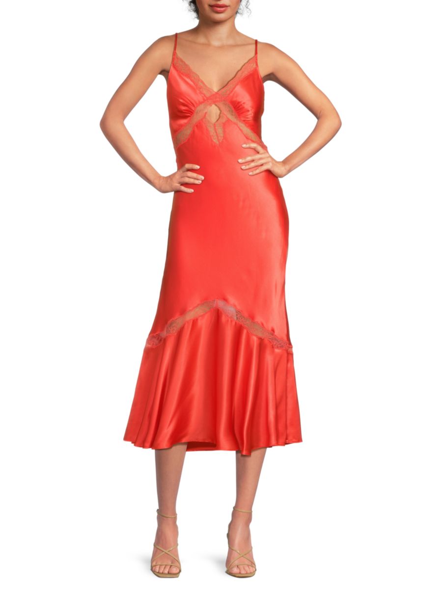 Платье-миди из шелка и кружева Florentina А-силуэта Cami NYC, цвет Red Spritz
Платье-миди из шелка и кружева Florentina А-силуэта Cami NYC, цвет Red Spritz
