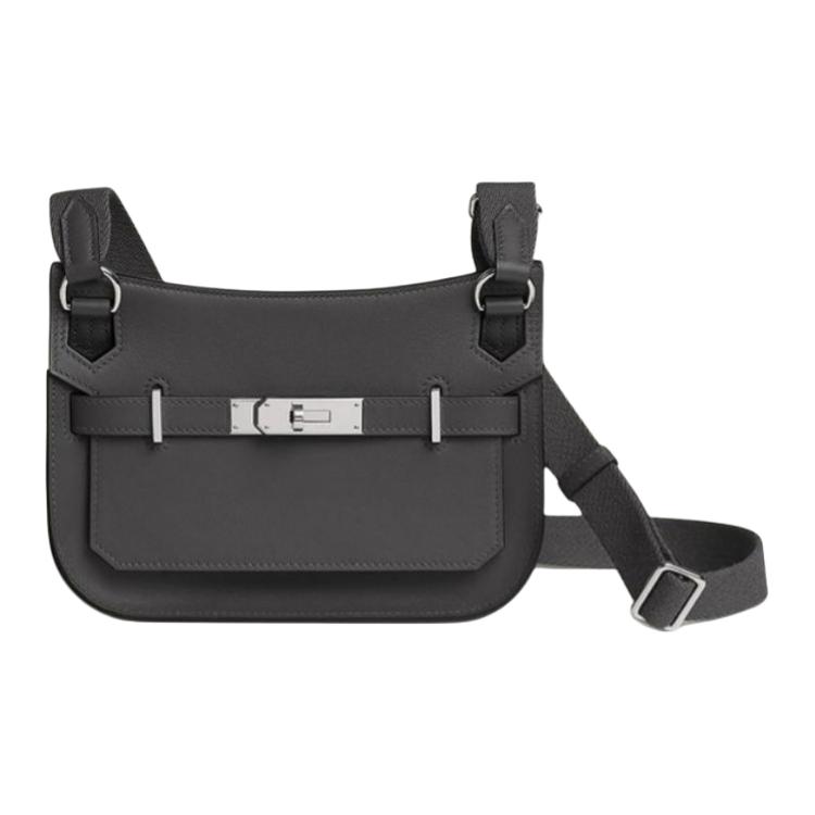 Джюпсьер Свифт Кожаная Мини Сумка Через Плечо, Женская Серая HERMES 
Джюпсьер Свифт Кожаная Мини Сумка Через Плечо, Женская Серая HERMES