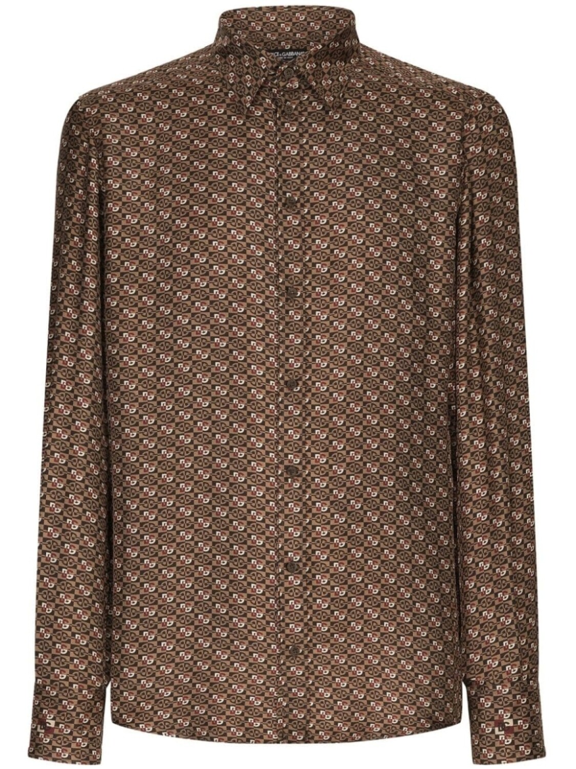 Dolce & Gabbana шелковая рубашка с геометричным принтом, коричневый
Dolce & Gabbana шелковая рубашка с геометричным принтом, коричневый