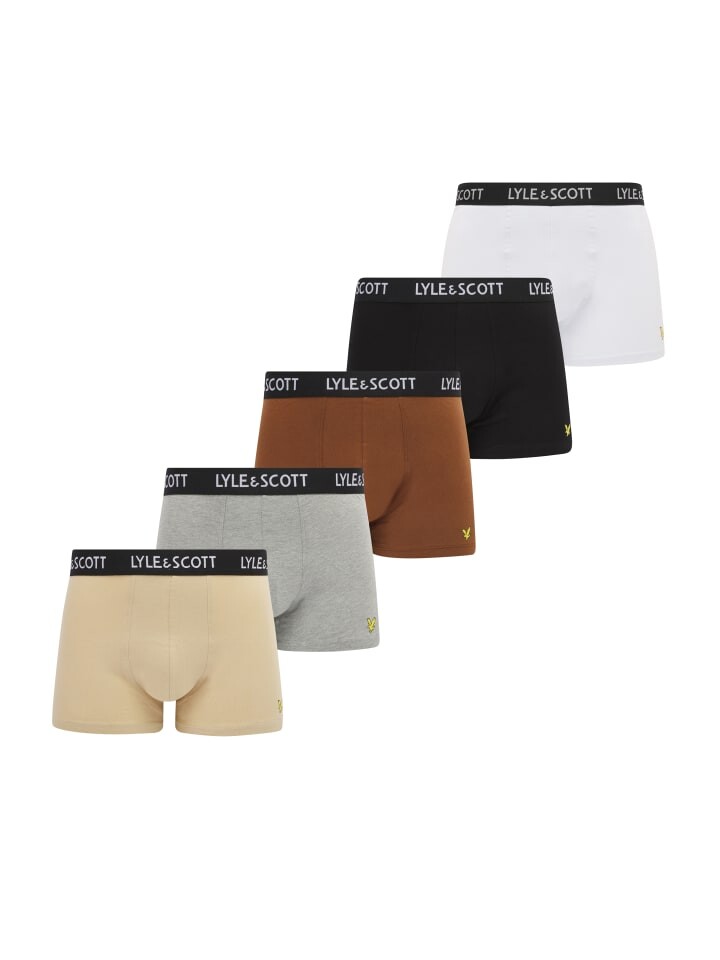 Трусы боксеры Lyle & Scott Trunks 5-Er Set, цвет Schwarz/Meliertes Grau/Dunkelbeige/Weiß/Braun
Трусы боксеры Lyle & Scott Trunks 5-Er Set, цвет Schwarz/Meliertes Grau/Dunkelbeige/Weiß/Braun