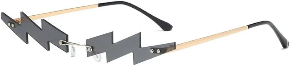 Женские солнцезащитные очки без оправы, винтажные панк-очки, уникальные очки в форме молнии, ретро-очки с защитой от УФ-излучения UV400 (2027 год) MTZJH, Gold Gray
Женские солнцезащитные очки без оправы, винтажные панк-очки, уникальные очки в форме молнии, ретро-очки с защитой от УФ-излучения UV400 (2027 год) MTZJH, Gold Gray