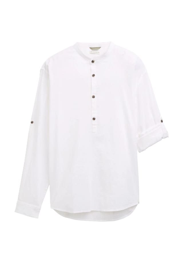 Повседневная рубашка свободного кроя с длинным рукавом и воротником-стойкой Denim Tom Tailor, белый
Повседневная рубашка свободного кроя с длинным рукавом и воротником-стойкой Denim Tom Tailor, белый