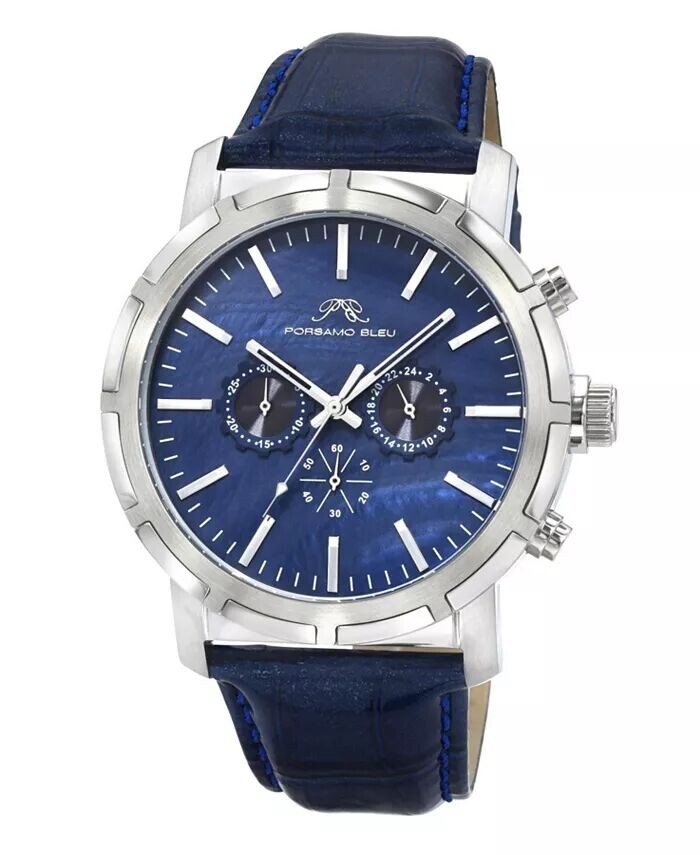 Мужские часы NYC Chrono из натуральной кожи серебристого и синего цвета 1282ANYL Porsamo Bleu, синий
Мужские часы NYC Chrono из натуральной кожи серебристого и синего цвета 1282ANYL Porsamo Bleu, синий