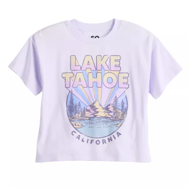 Футболка с принтом для девочек 7-16 лет с коротким рукавом и прямым кроем в обычном и плюс размерах So, цвет lake tahoe purple
Футболка с принтом для девочек 7-16 лет с коротким рукавом и прямым кроем в обычном и плюс размерах So, цвет lake tahoe purple