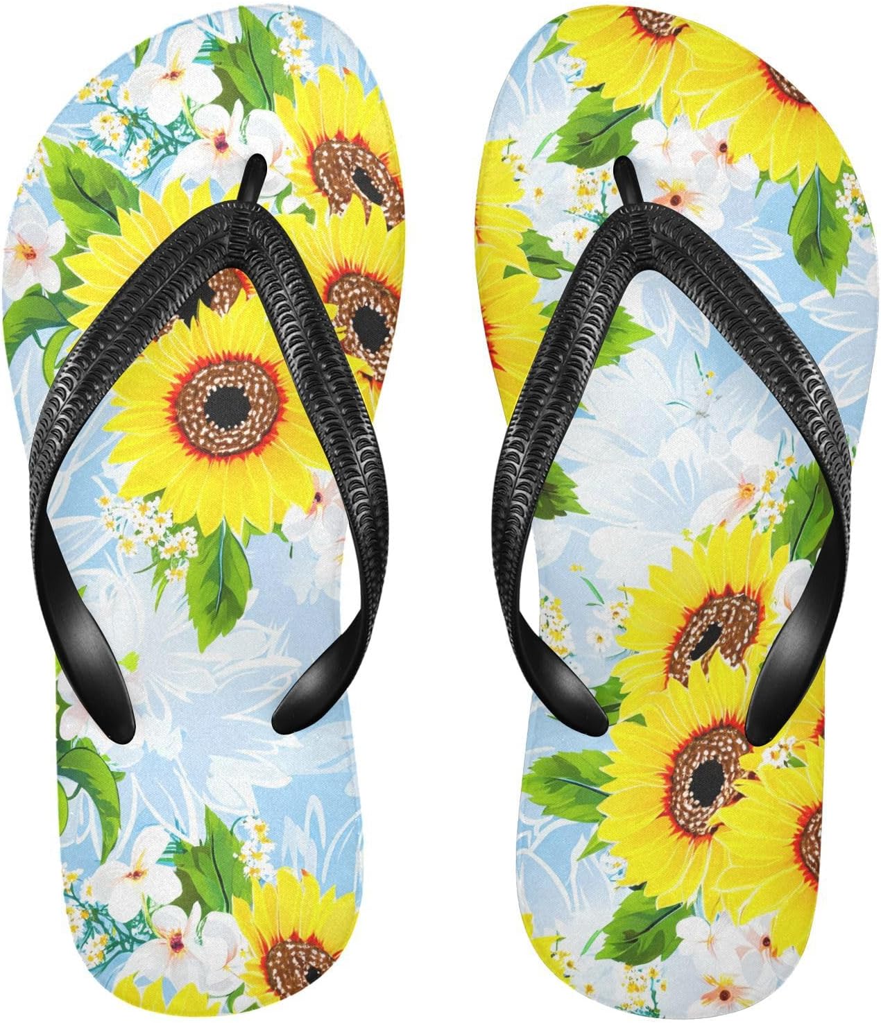 Вьетнамки с цветочным принтом под подсолнух, синие, для пляжа и душа, резиновые, противоскользящие, летние тапочки для мужчин и женщин Sinestour
Вьетнамки с цветочным принтом под подсолнух, синие, для пляжа и душа, резиновые, противоскользящие, летние тапочки для мужчин и женщин Sinestour
