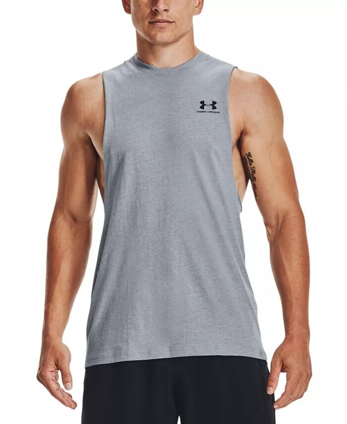 Мужская футболка в спортивном стиле с вырезом на груди слева Under Armour, серый
Мужская футболка в спортивном стиле с вырезом на груди слева Under Armour, серый