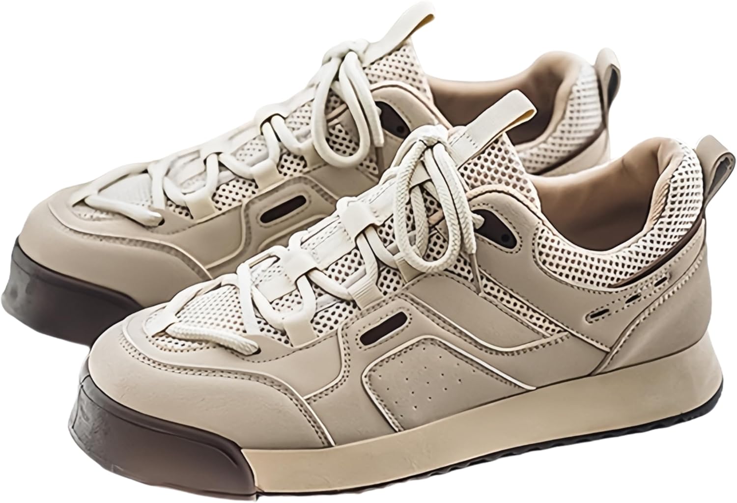 Мужские кроссовки большого размера с толстой подошвой - мягкая и комфортная подкладка, дышащая сетка, противоскользящие и прочные Clolinde, бежевый
Мужские кроссовки большого размера с толстой подошвой - мягкая и комфортная подкладка, дышащая сетка, противоскользящие и прочные Clolinde, бежевый