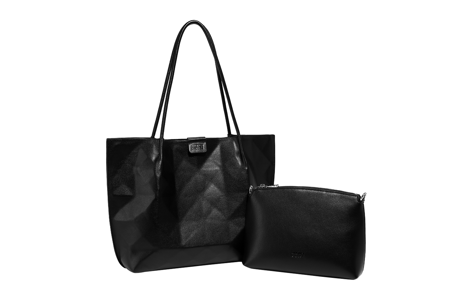 Disney Микки серия Полиуретановая сумка тоут, Night Black 
Disney Микки серия Полиуретановая сумка тоут, Night Black