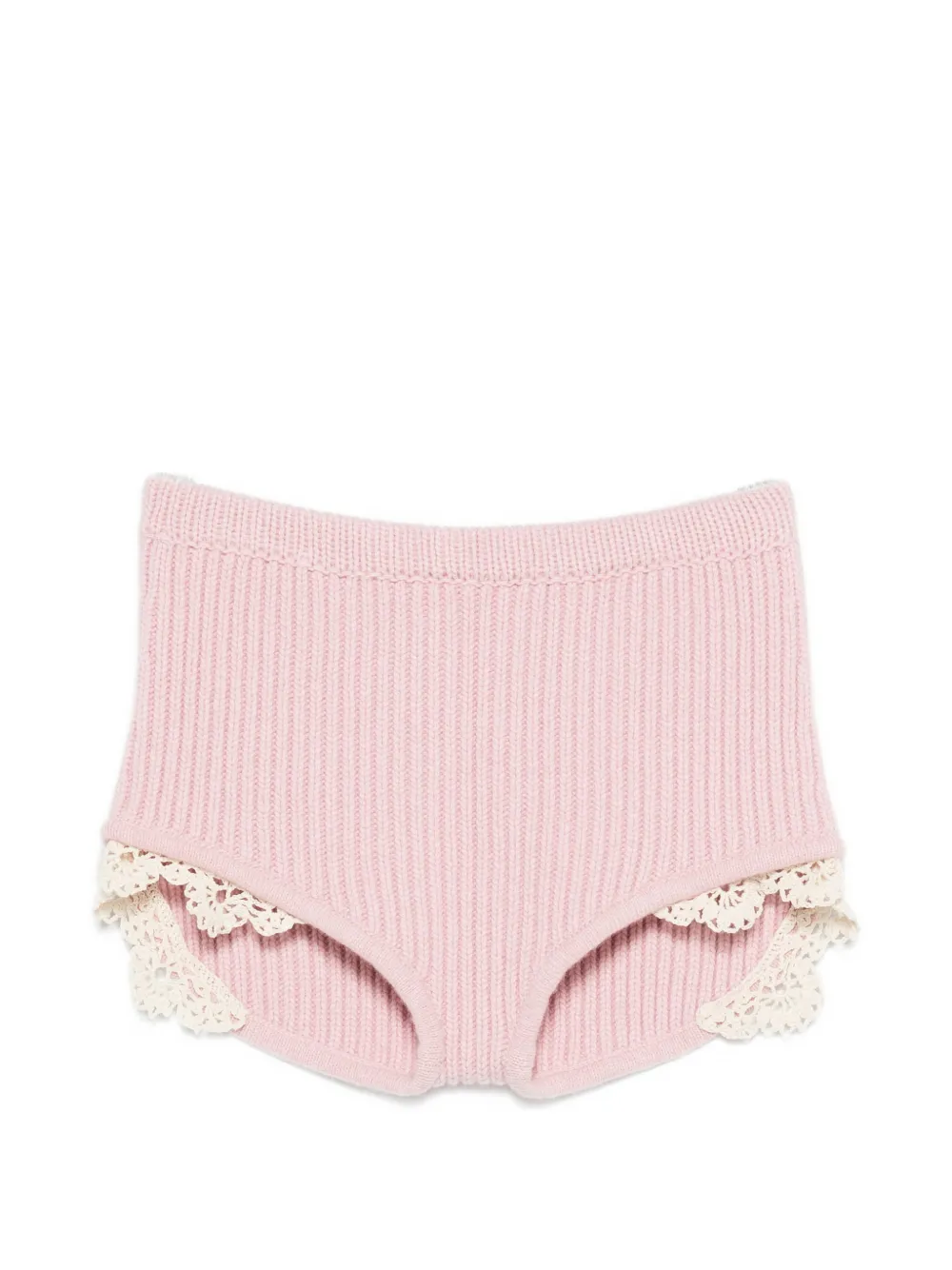 Вязаные шорты с кружевной отделкой Magda Butrym, розовый
Вязаные шорты с кружевной отделкой Magda Butrym, розовый