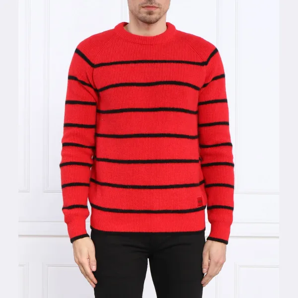 Шерстяной свитер стандартного кроя Stom Hugo, красный
Шерстяной свитер стандартного кроя Stom Hugo, красный