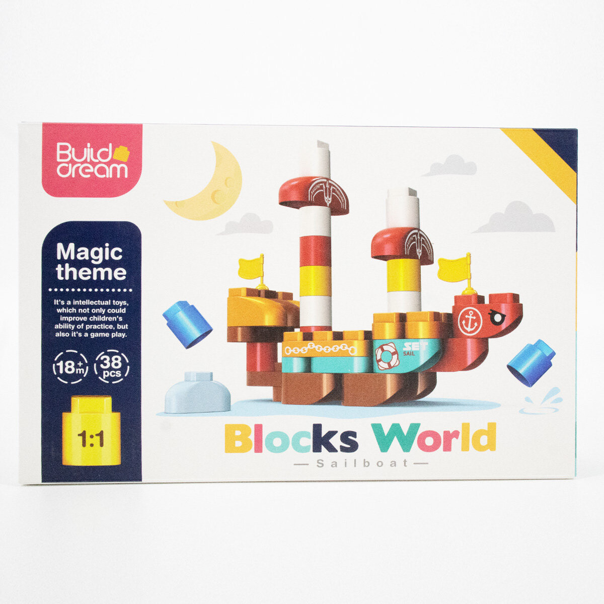 Кораблик из кубиков для малышей 38 Эл. Inna marka
Кораблик из кубиков для малышей 38 Эл. Inna marka