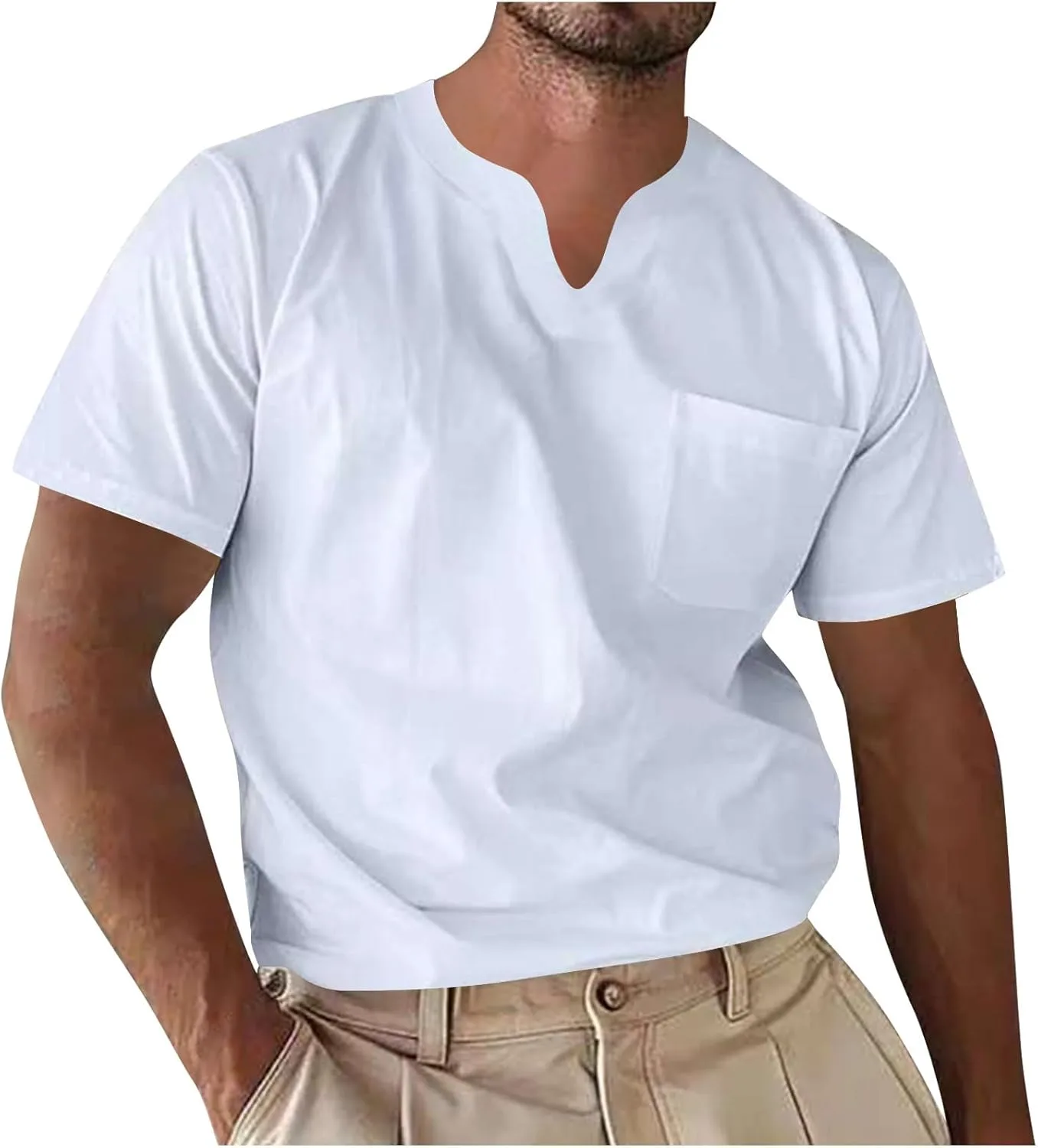 Мужская футболка V-образного выреза с карманом для фитнеса
Мужская футболка V-образного выреза с карманом для фитнеса