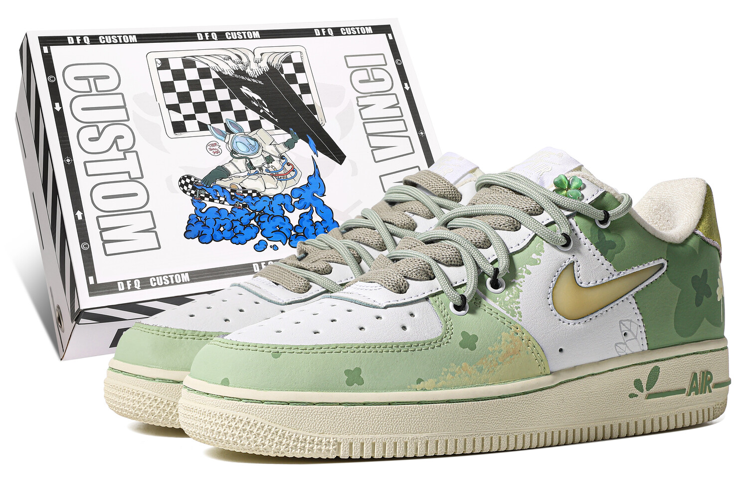 Кроссовки Nike Air Force 1 Skateboarding Shoes Men Low-top Green/yellow/white, зеленый
Кроссовки Nike Air Force 1 Skateboarding Shoes Men Low-top Green/yellow/white, зеленый