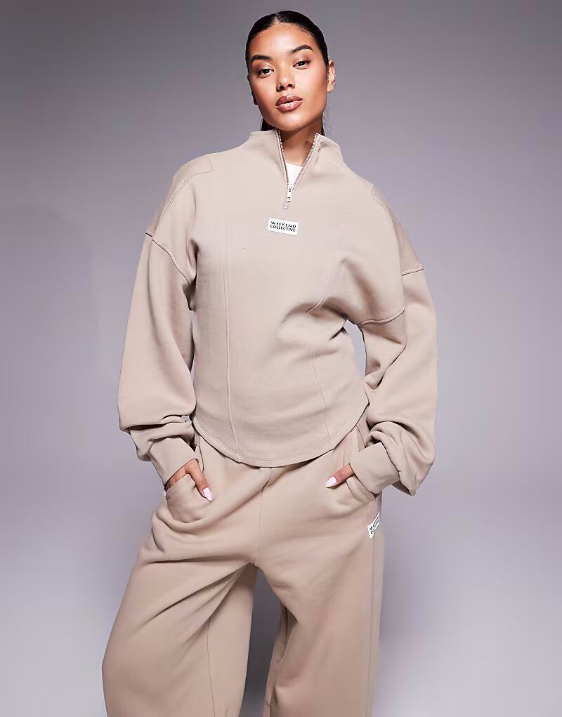 Тяжёлый, полумолния, ребристый микс, свитшот цвета мокко Asos Weekend Collective
Тяжёлый, полумолния, ребристый микс, свитшот цвета мокко Asos Weekend Collective