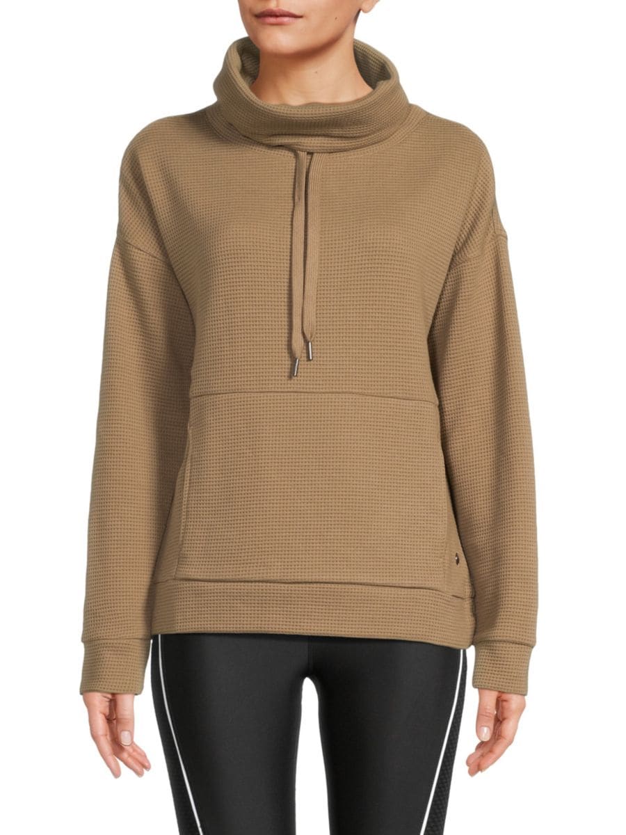 Толстовка с вафельным узором Andrew Marc, цвет Mushroom 
Толстовка с вафельным узором Andrew Marc, цвет Mushroom