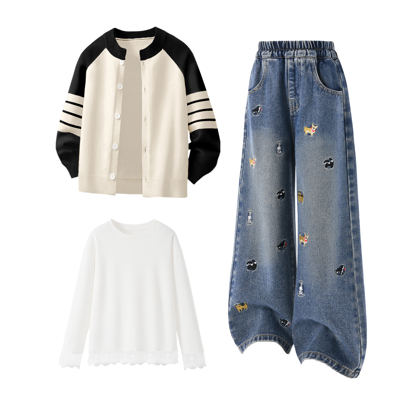 Детская повседневная спортивная одежда Disney, Solid Color Black White+Solid Color Denim Blue+Solid Color White
Детская повседневная спортивная одежда Disney, Solid Color Black White+Solid Color Denim Blue+Solid Color White