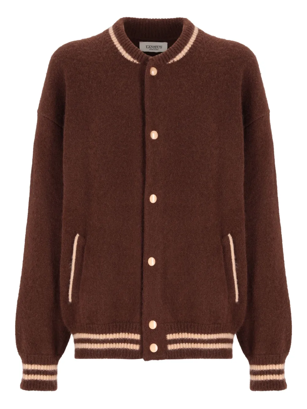 Вязаный бомбер Laneus, коричневый
Вязаный бомбер Laneus, коричневый