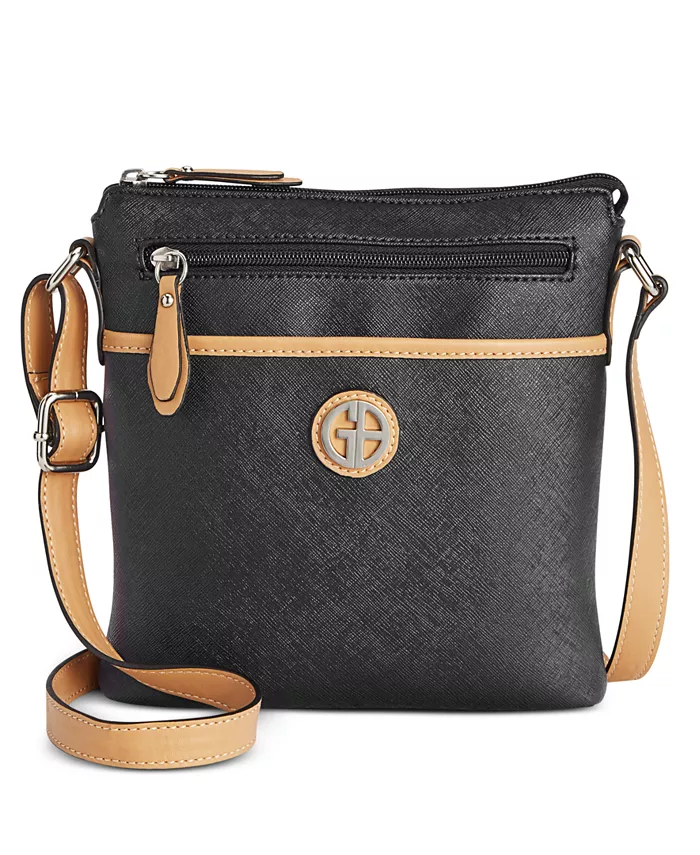 Сумка кросс-боди Saffiano North South Giani Bernini, черный 
Сумка кросс-боди Saffiano North South Giani Bernini, черный