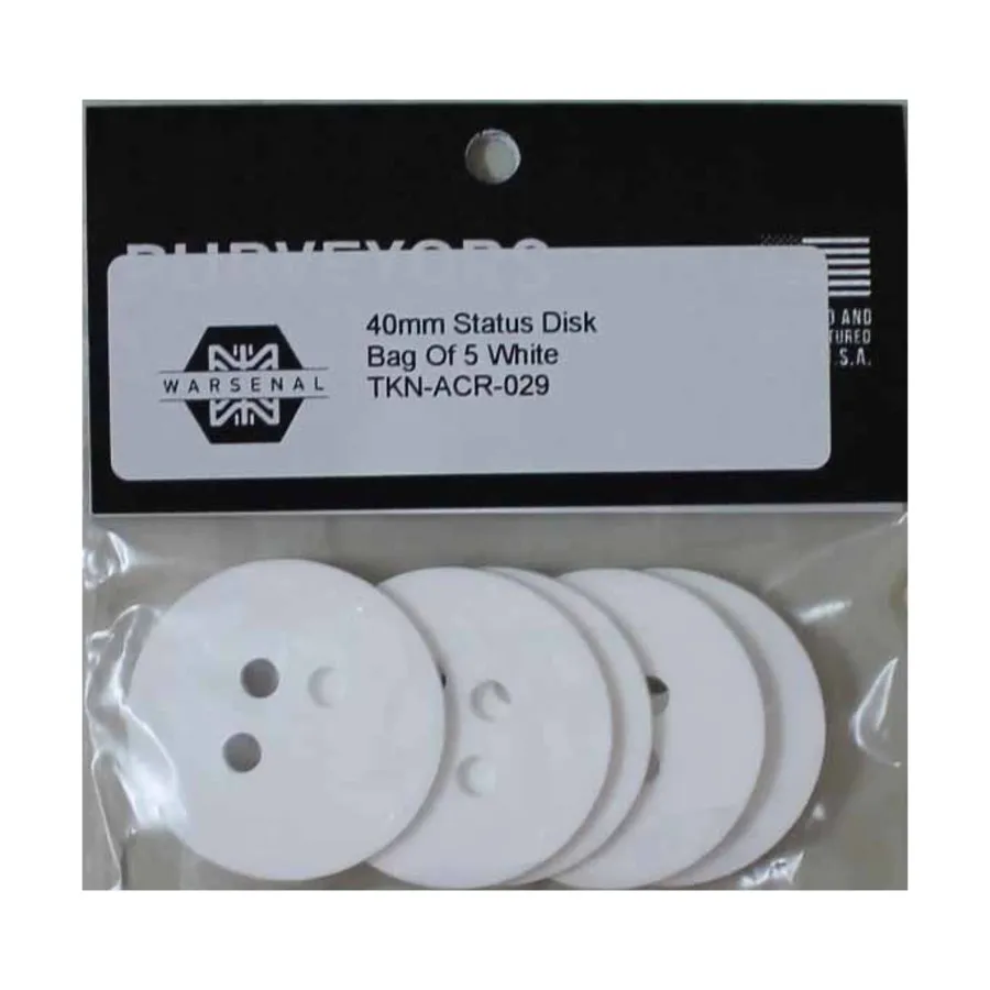 Статусные диски 40 мм — белые, Infinity Markers & Tokens (Warsenal)
Статусные диски 40 мм — белые, Infinity Markers & Tokens (Warsenal)