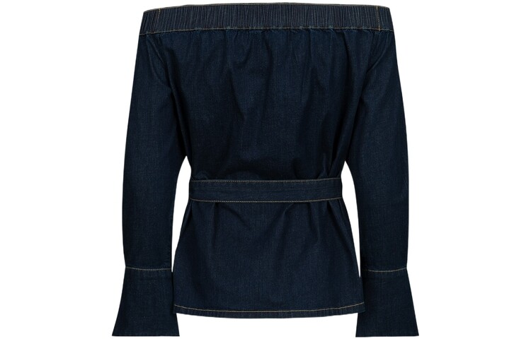 Рубашка женская джинсовая синяя Evisu 
Рубашка женская джинсовая синяя Evisu