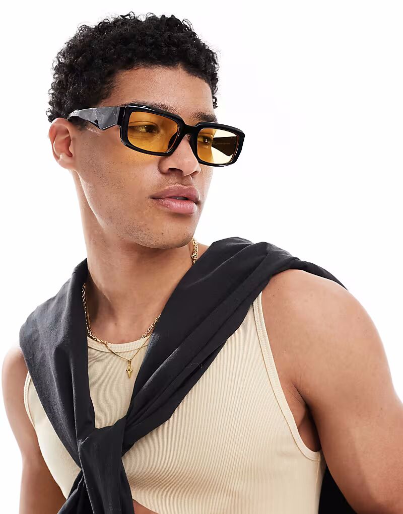 Солнцезащитные очки ONLY & SONS прямоугольной формы с желтыми линзами черного цвета
Солнцезащитные очки ONLY & SONS прямоугольной формы с желтыми линзами черного цвета