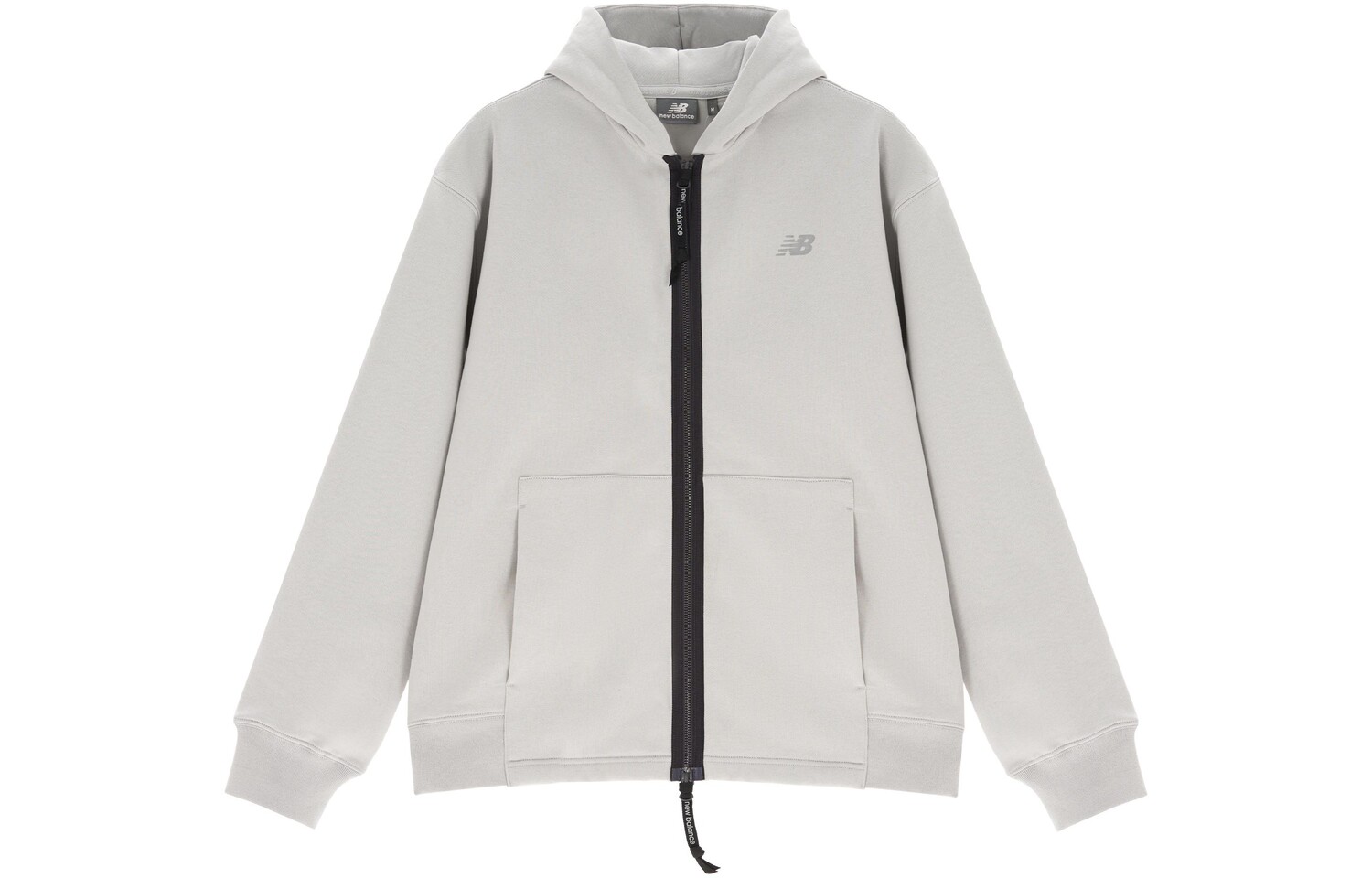 Куртка унисекс светло-серая New Balance, серый 
Куртка унисекс светло-серая New Balance, серый